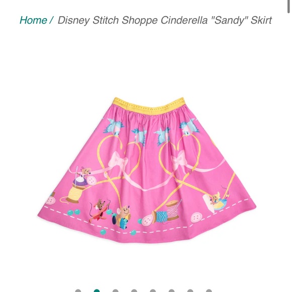 Stitch Shoppe by Loungely Cinderella skirt and top. Size Small - Picture 6 of 9